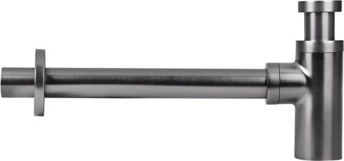 Differnz Design Sifon Gun Metal  Sifon Wastafel  Mix&Match Fonteinsifon  Inclusief Muurbuis
