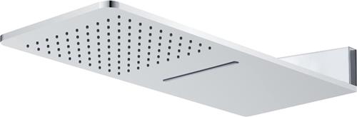 Wiesbaden Cube Luxe vierkante wand-hoofddouche+waterval 600x25 chr
