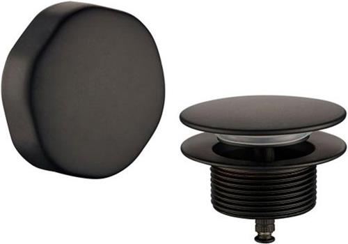 Wiesbaden Gemma knop/plug badoverloopcombinatie - mat zwart