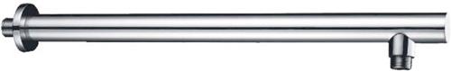 Wiesbaden Hydro Luxe douche arm rond muurbevestiging 45cm chroom