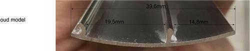 Wiesbaden Aluminium Afdekstrip 200 cm. Wandprofiel Type 1 - Oud