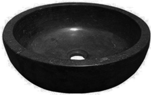 Wiesbaden B Hardstenen opzetwastafel rond 40x12cm