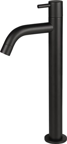 Differnz Wastafelkraan - Koudwaterkraan - Hoog - 28.5 x 11.5 cm - Mat Zwart