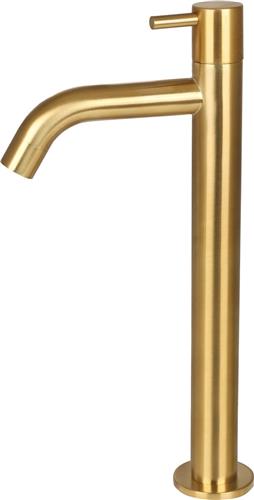 Differnz Wastafelkraan - Koudwaterkraan - Hoog - 28.5 x 11.5 cm - Mat Goud