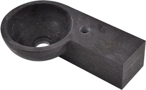 Wiesbaden Hardstenen Rond Fonteintje Rechts 40x23x10cm