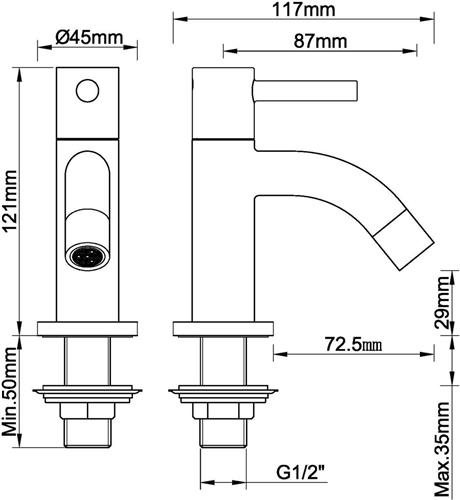 Wiesbaden Cadans fonteinkraan chroom
