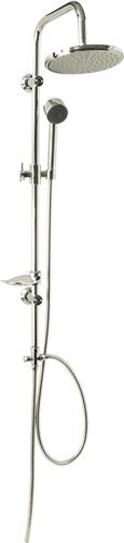 Differnz Proline doucheset  met grote stortdouche en losse handdouche  ABS  20 x 20 x 150 cm  chroom