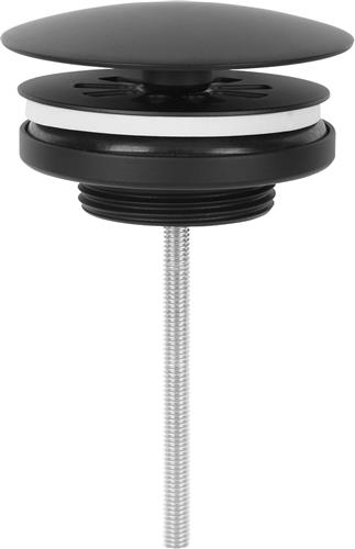 Differnz Afvoerplug Mat Zwart  Always open  Ø 72 mm  met schroef