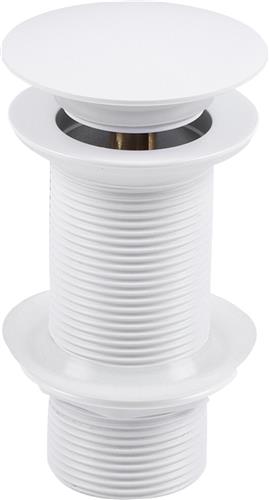Differnz Design Afvoerplug Mat Wit  Popup  Ø 63mm  Mix & Match  Grote schroef