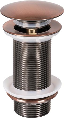 Differnz Design Afvoerplug Rood Koper  Popup  Ø 63mm  Mix & Match  Grote schroef