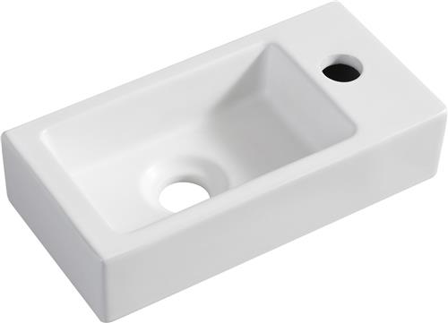 Wiesbaden Mini-Rhea rechts fontein 360x180x90 mat-wit