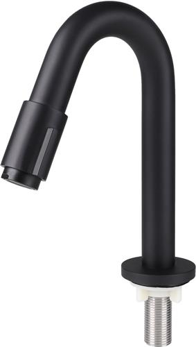 Differnz Fonteinkraan gebogen 19cm mat zwart