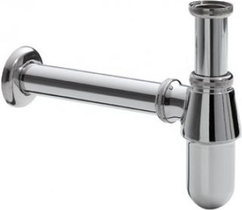 Adema Bekersifon chroom + muurbuis en rozet 5/4" x 32 mm