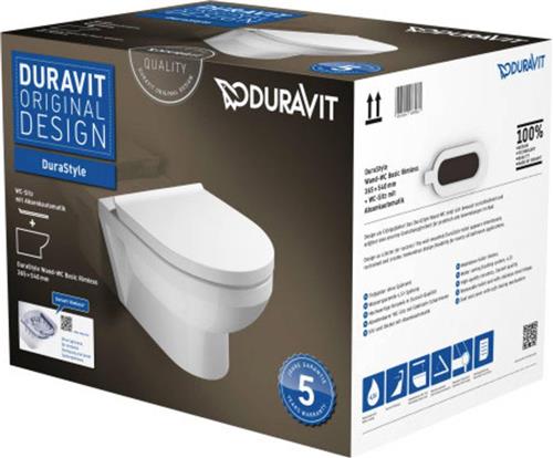 Duravit Durastyle pack wandcloset rimless diepspoel zitting wit