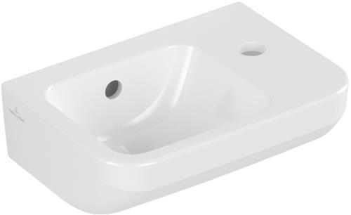Villeroy & Boch Architectura fontein - 36x26cm - 1 kraangat rechts - met overloop - ceramic wit