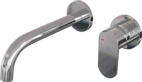 Brauer Chrome Edition Wastafelmengkraan type B3 greep inbouw ronde rozetten ColdStart chroom gepolijst