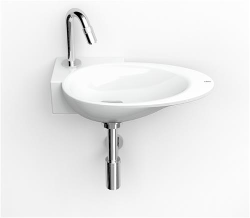 Clou First fonteinkom 38.8x24.6cm kraangat links Keramiek Wit