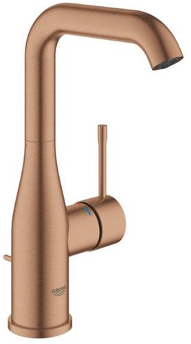 GROHE Essence New Wastafelkraan - hoge draaibare uitloop - met trekwaste - sunset gold (mat brons) - 32628DL1
