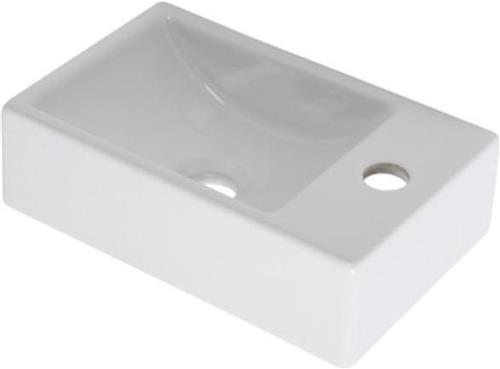 Plieger Houston fontein 37x23cm met kraangat rechts wit