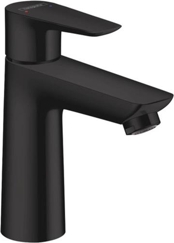 hansgrohe Talis E ééngreeps wastafelmengkraan 110 CoolStart met trekwaste mat zwart