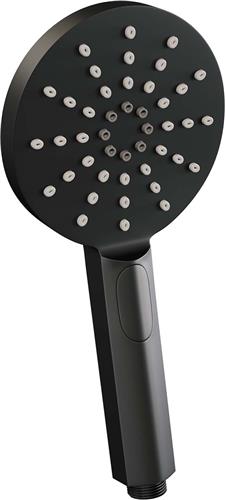 Brauer Carving S02 - Badkraan met Handdouche - Mat Zwart - Inbouw - Thermostatisch - Badvulcombinatie/Wandaansluitbocht