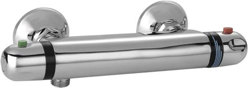 Go by Van Marcke Isiflow Thermostatische Douche Mengkraan - waterbesparend - hartafstand 15cm - veiligheidsblokkering - keramische schijven - rozetten - S-koppelingen