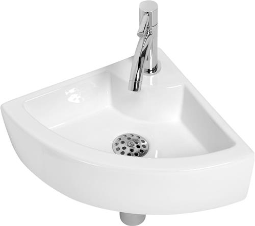 Plieger Miami Fonteinset  Fonteinset Hoek  Fonteinset Toilet  Keramiek  Incl. Kraan & Sifon - Wit