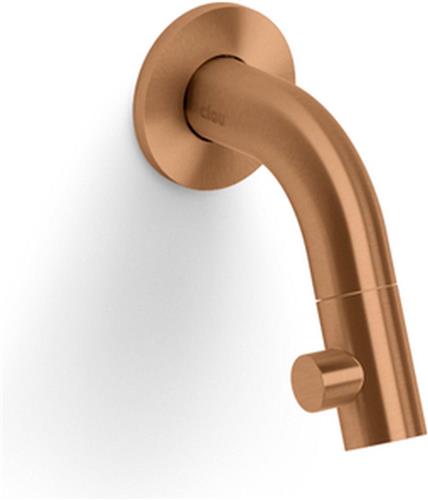 Clou Kaldur fonteinkraan korte uitloop wandm. brons gebor. PVD