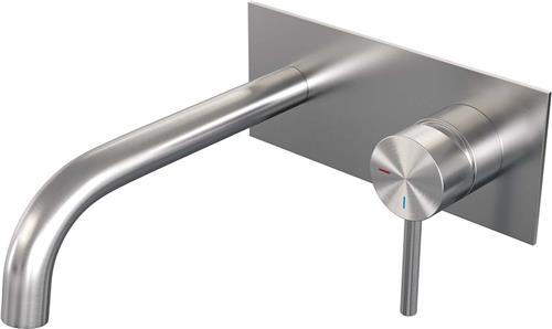 Brauer Brushed Edition inbouwwastafelkraan type B2 greep met inbouwdeel ColdStart geborsteld rvs PVD
