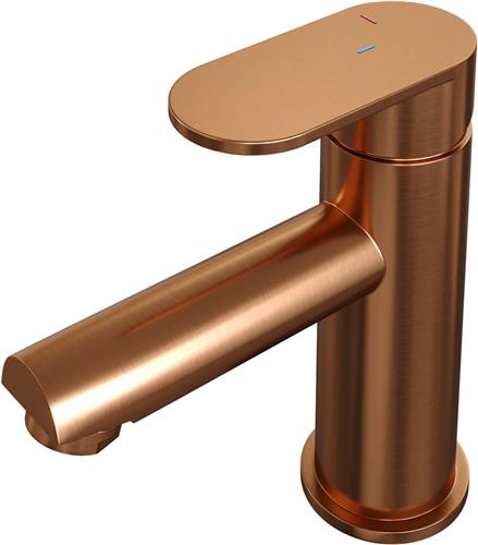 Brauer Copper Edition Wastafelmengkraan laag model type HD3 greep ColdStart PVD