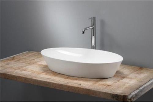 Royal Plaza Latona opzetwastafel ovaal 60,5x36x12 cm zonder overloop wit
