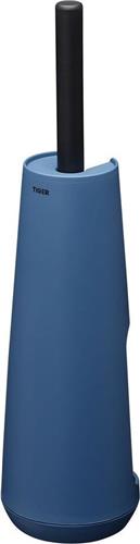 Tiger Tess - Toiletborstelhouder vrijstaand met Swoop® borstel flexibel - Blauw / Zwart