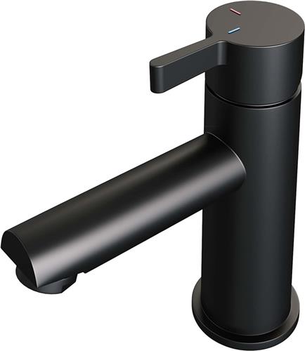 Brauer BlackEdition Wastafelmengkraan opbouw - laag - model E mat zwart