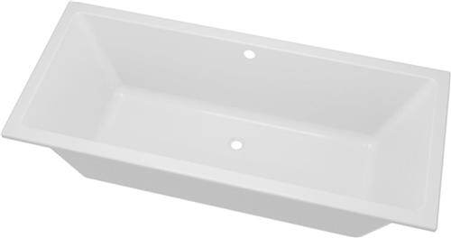 Zeza Square Ligbad - 170x75cm - acryl - glans wit