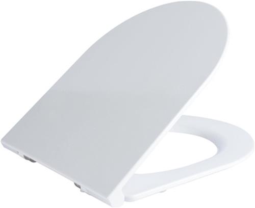 Saniclass Universo Closetzitting - quickrelease - softclose - Duroplast - 43.3x36.0x3.8cm - wit glanzend
