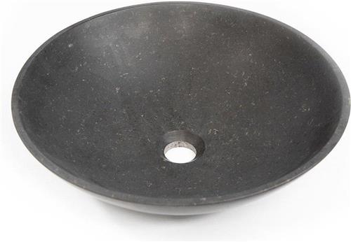Saniclass Noche waskom  Ø42x12 cm  Natuursteen donker