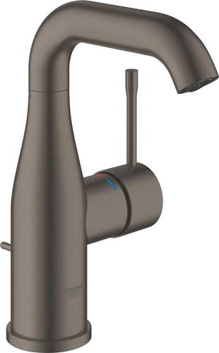 GROHE Essence New Wastafelkraan  Medium - Met trekwaste - Hard graphite geborsteld (mat antraciet) - Waterbesparend