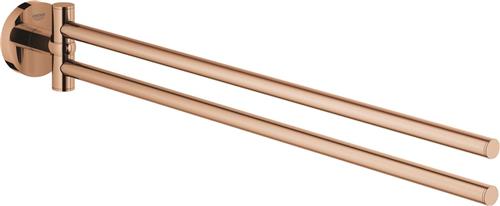 GROHE Essentials handdoekhouder met twee draaibare armen - Warm sunset (brons)