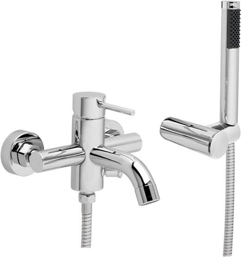 GO by Van Marcke Cocoon eengreepsmengkraan baddouche compleet inclusief handdouche hartafstand 15 cm keramische schijven inclusief rozetten en S-koppelingen