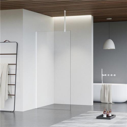 Fortifura Galeria inloopdouche - 180x200cm - helder glas - plafondarm - mat wit