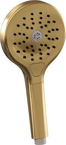 Brauer Gold Edition 3 standen handdouche rond - geborsteld goud PVD