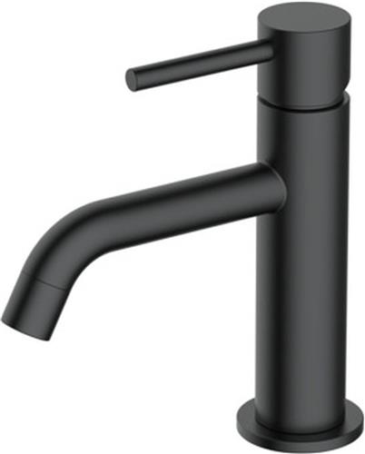 FortiFura Calvi Slim wastafelkraan - 17.3cm - Opbouw - 1 gats - Mat zwart