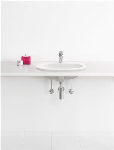 Villeroy & Boch O.novo inbouwwastafel - 56x40.5cm - 1 kraangat - overloop - wit