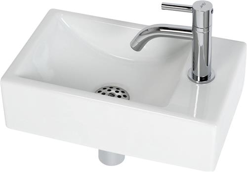 Plieger Austin Fonteinset  Fonteinset Toilet  Fonteinset Rechts  Wit Keramiek  Incl. Fonteinkraan en Sifon