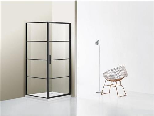 Saniclass Bellini douchecabine - 90x90cm - Veiligheidsglas - Mat zwart frame - Anti kalk