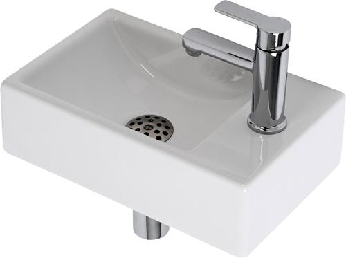 Plieger Houston Fonteinset  Fonteinset Toilet  Fonteinset Rechts  Incl. kraan & Sifon - Keramiek - Wit