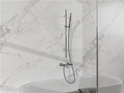 Fortifura Calvi Badkraan - met glijstangset - staafhanddouche - metalen doucheslang - chroom