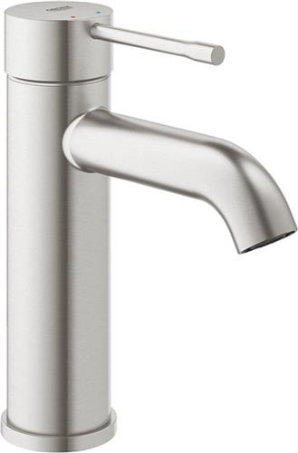 GROHE Essence waterbesparende wastafelkraan S-size m. gladde body Supersteel
