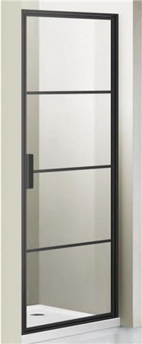 Saniclass Bellini Douchedeur - 90x200cm - frame lines buitenzijde - anti kalk - mat zwart