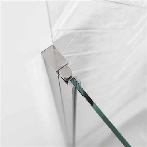 Sealskin Hooked draaideur 90x90cm met zijwand 6mm veiligheidsglas zilver hoogglans